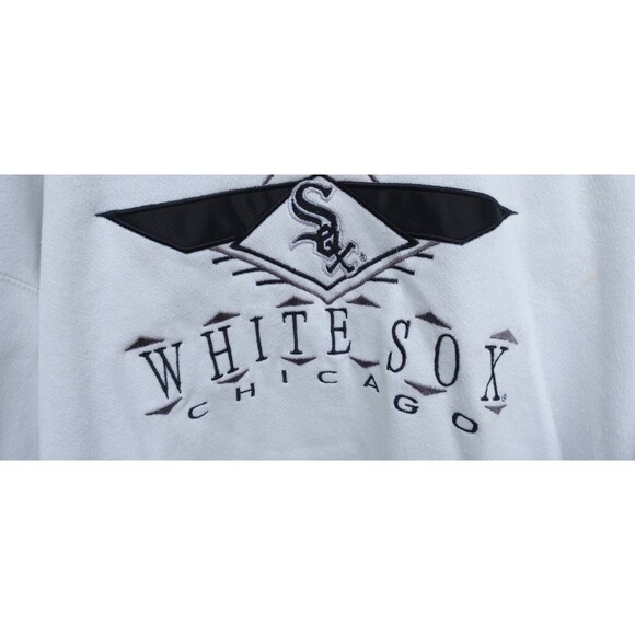 VTG White Sox Sweatshirt Mens XLarge White Logo 7 Made in USA - Picture 3 of 7